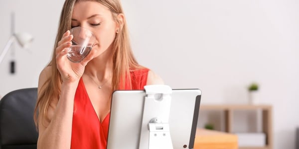 Office Worker Drinking