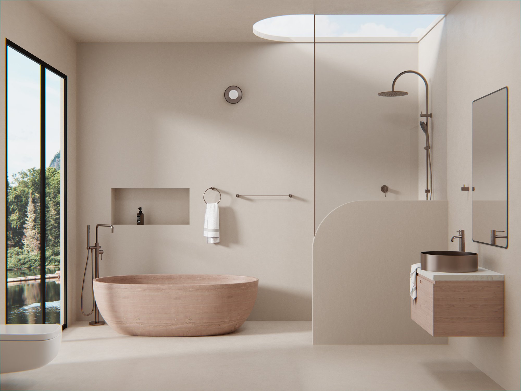 Opal Bathroom Brushed Bronze